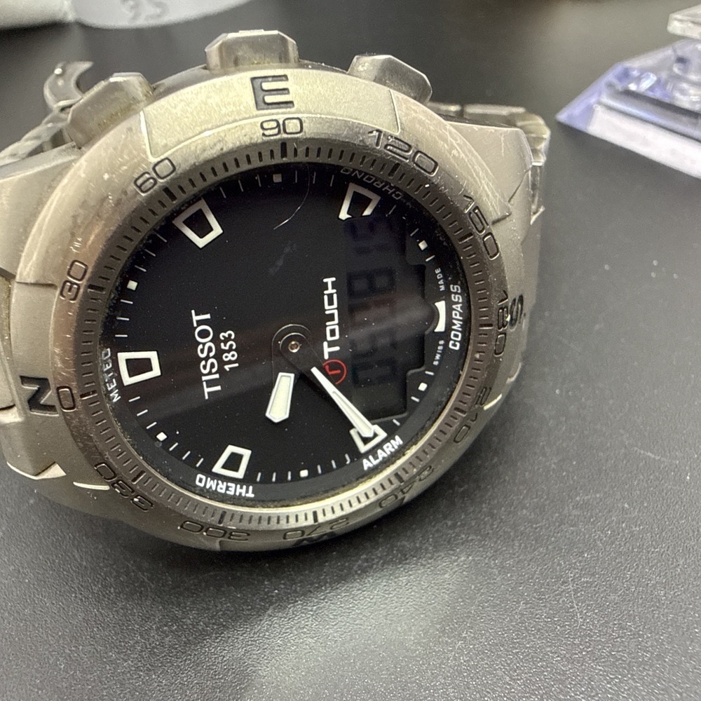 Tissot T-Touch Titanium Mens Watch New Battery Running Great $3 Shipping - Picture 12 of 12